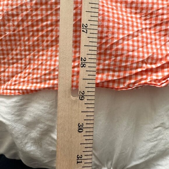 Ralph Lauren Mens Classic Fit Orange Gingham Button-Down Shirt M Preppy Academia - Picture 10 of 12